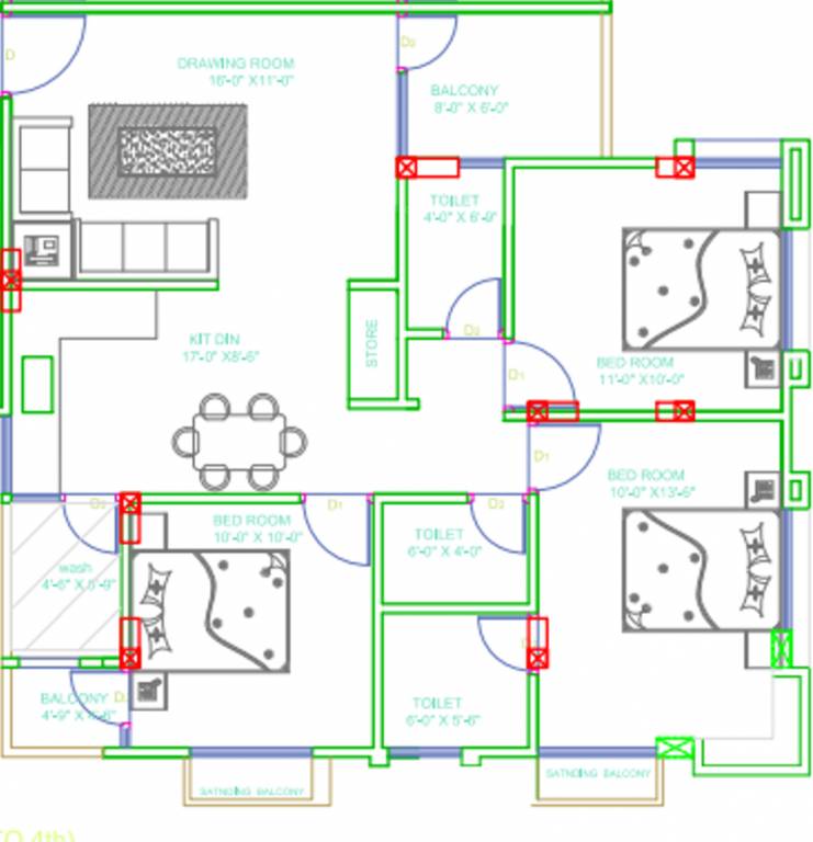 Shreeji Ananta Residency (3BHK+3T (2,000 sq ft) 2000 sq ft)