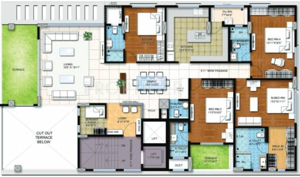 Mind Jalsa (4BHK+4T (3,186 sq ft)   Pooja Room 3186 sq ft)