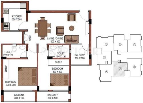 Kalpaka Florence (2BHK+2T (1,055 sq ft) 1055 sq ft) Kalpaka Florence (2BHK+2T (1,055 sq ft) 1055 sq ft)
