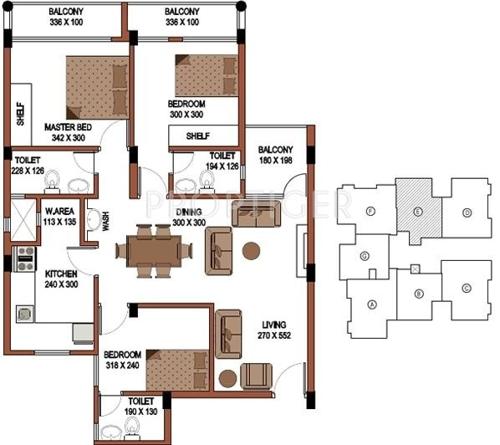 Kalpaka Florence (2BHK+2T (1,240 sq ft) 1240 sq ft) Kalpaka Florence (2BHK+2T (1,240 sq ft) 1240 sq ft)