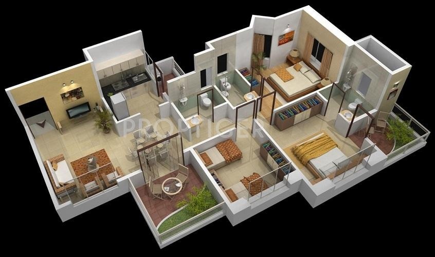 Sharada Megh Sparsh (3BHK+3T (1,847 sq ft) 1847 sq ft) Sharada Megh Sparsh (3BHK+3T (1,847 sq ft) 1847 sq ft)