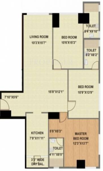 Bhattad Aurus (3BHK+3T (1,780 sq ft) 1780 sq ft)