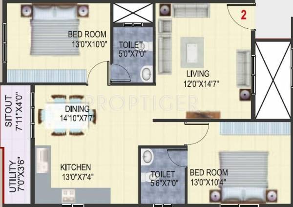 SSV Spring Greens (2BHK+2T (1,075 sq ft) 1075 sq ft) SSV Spring Greens (2BHK+2T (1,075 sq ft) 1075 sq ft)