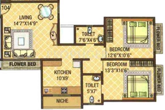 Swastik Value Heights (2BHK+2T (1,190 sq ft) 1190 sq ft)