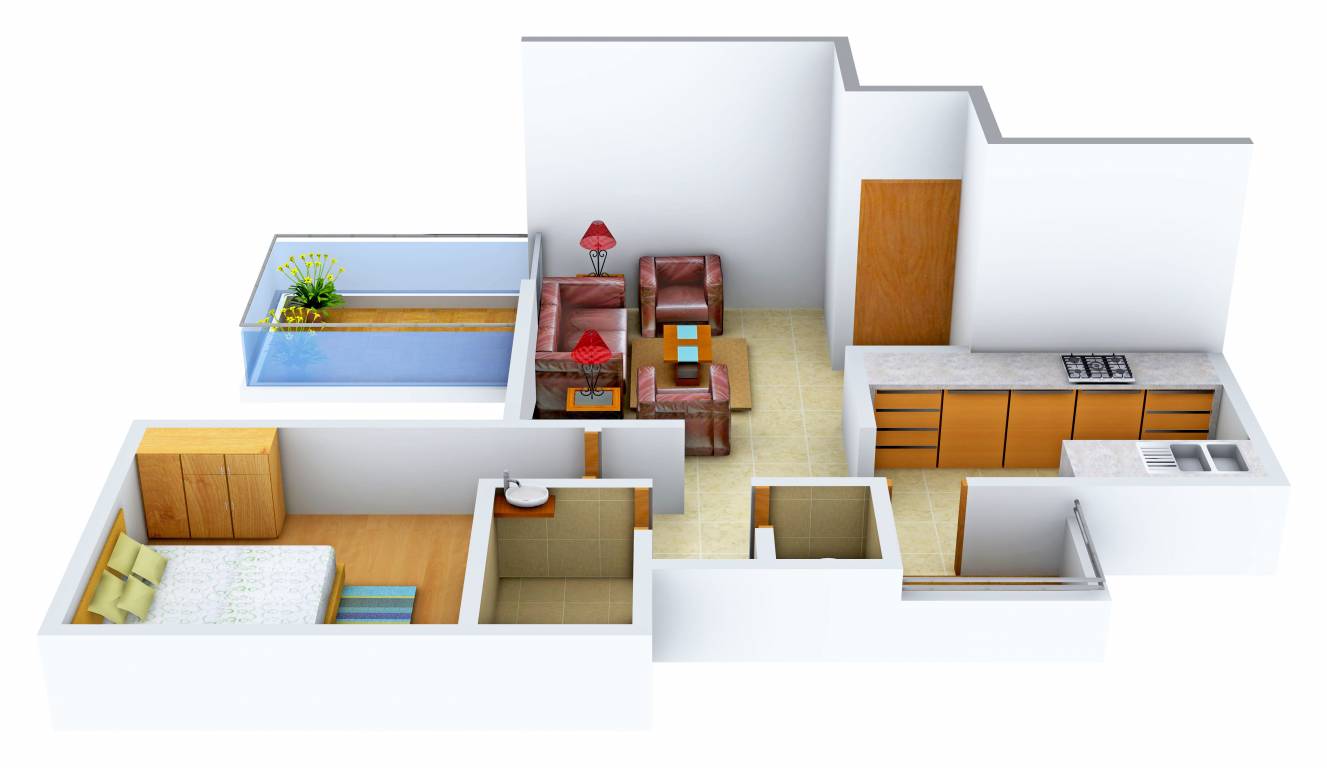 Blue Ventures Carnation (1BHK+1T (697 sq ft) 697 sq ft) Blue Ventures Carnation (1BHK+1T (697 sq ft) 697 sq ft)
