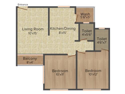 Earth Earth 24 (2BHK+2T (1,065 sq ft) 1065 sq ft) Earth Earth 24 (2BHK+2T (1,065 sq ft) 1065 sq ft)