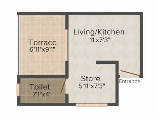 Blue Ventures Sushobha (1RK+1T (217 sq ft) 217 sq ft) Blue Ventures Sushobha (1RK+1T (217 sq ft) 217 sq ft)