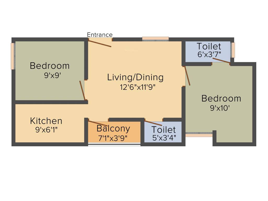 Rahul Penta Garden (2BHK+2T (600 sq ft) 600 sq ft) Rahul Penta Garden (2BHK+2T (600 sq ft) 600 sq ft)