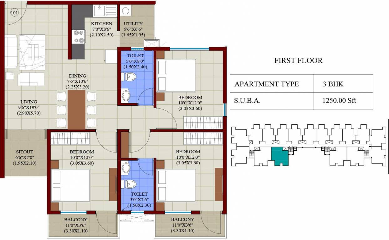 Sankalp Magnum (3BHK+2T (1,250 sq ft) 1250 sq ft) Sankalp Magnum (3BHK+2T (1,250 sq ft) 1250 sq ft)