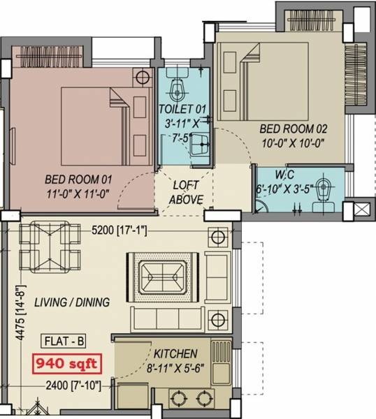 Swastik Angel Twins (2BHK+2T (940 sq ft) 940 sq ft) Swastik Angel Twins (2BHK+2T (940 sq ft) 940 sq ft)