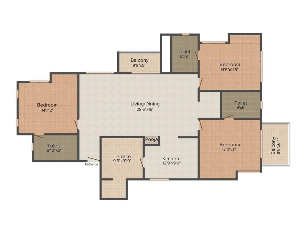 Appaswamy Greensville (3BHK+3T (2,090 sq ft) 2090 sq ft)