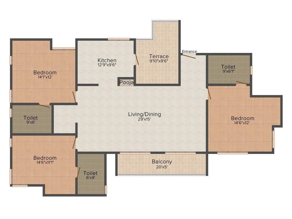 Appaswamy Greensville (3BHK+3T (2,137 sq ft) 2137 sq ft)