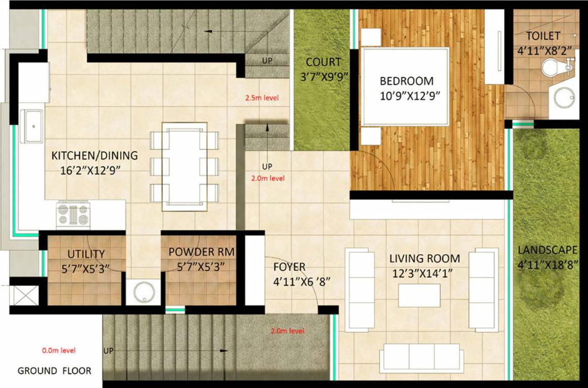 Woodshire Emerson Park (3BHK+4T (2,710 sq ft) + Study Room 2710 sq ft)