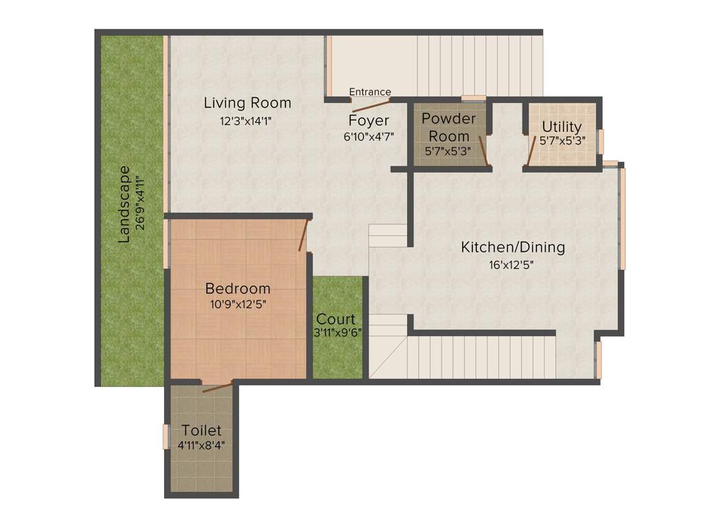 Woodshire Emerson Park (3BHK+4T (2,768 sq ft) + Study Room 2768 sq ft)