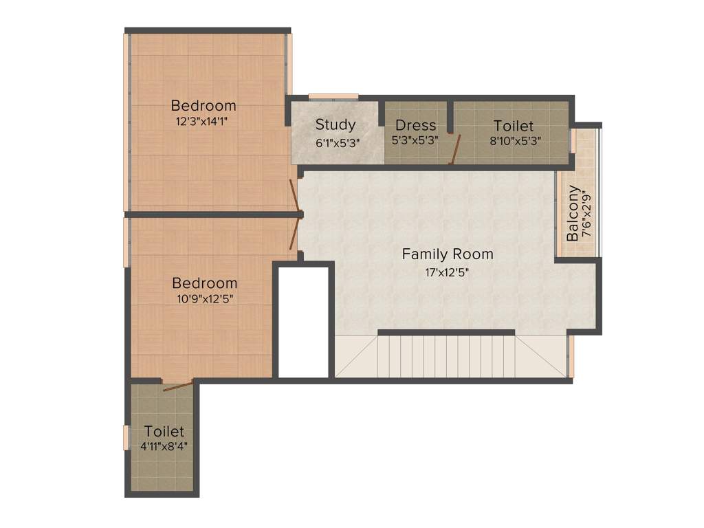 Woodshire Emerson Park (3BHK+4T (2,768 sq ft) + Study Room 2768 sq ft)