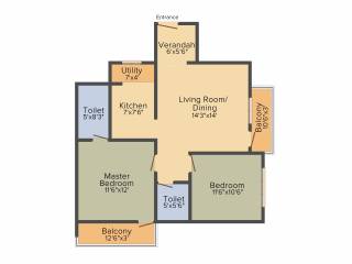 Tirumala In Luxuria (2BHK+2T (1,025 sq ft) 1025 sq ft) Tirumala In Luxuria (2BHK+2T (1,025 sq ft) 1025 sq ft)