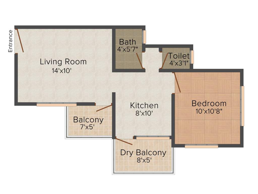 Sai Kum Kum Residency (1BHK+1T (538 sq ft) 538 sq ft)