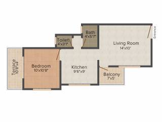 Sai Kum Kum Residency (1BHK+1T (691 sq ft) 691 sq ft)