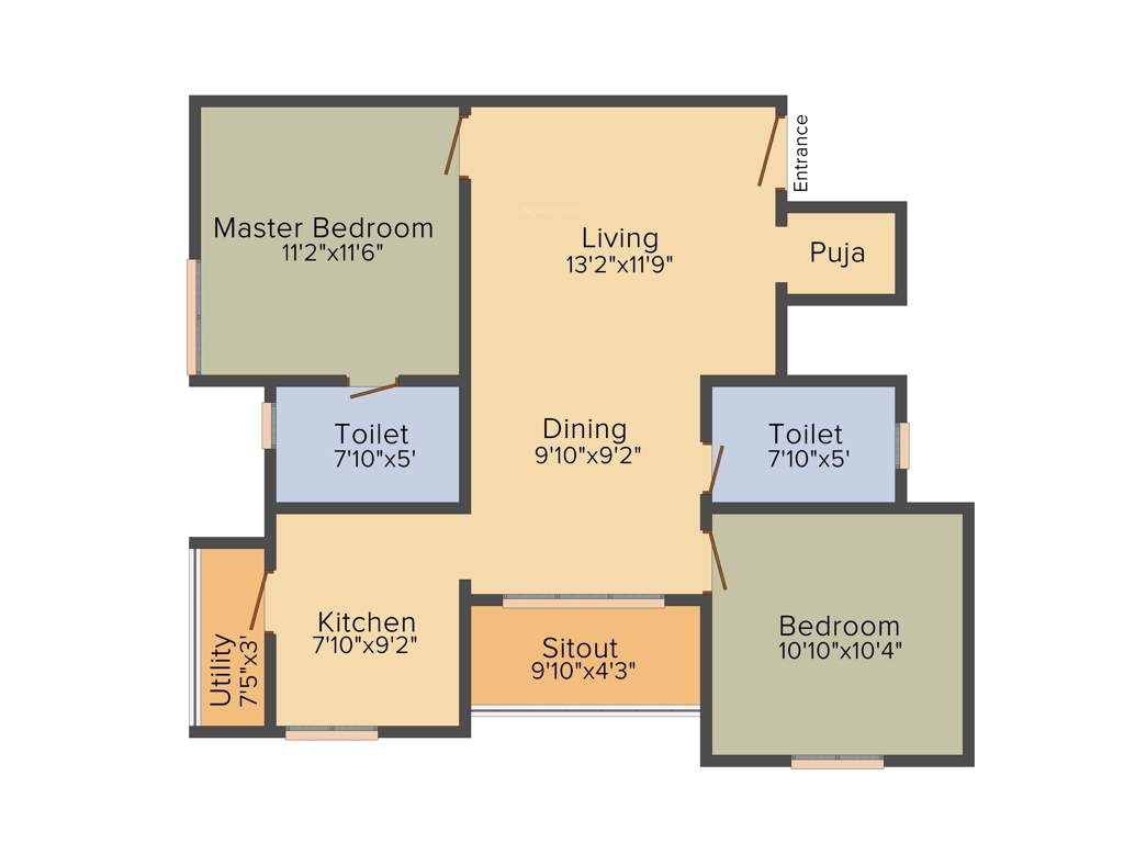 Sai Ultima (2BHK+2T (1,050 sq ft) 1050 sq ft)