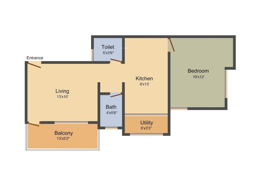 Golden Golden Winds (1BHK+1T (709 sq ft) 709 sq ft)