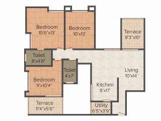 Ashish Ecstasy (3BHK+2T (1,302 sq ft) 1302 sq ft) Ashish Ecstasy (3BHK+2T (1,302 sq ft) 1302 sq ft)