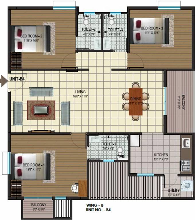Alps Pleasanton (3BHK+3T (1,532 sq ft) 1532 sq ft)