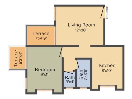 Shivpriya Neel Lochan (1BHK+1T (582 sq ft) 582 sq ft)