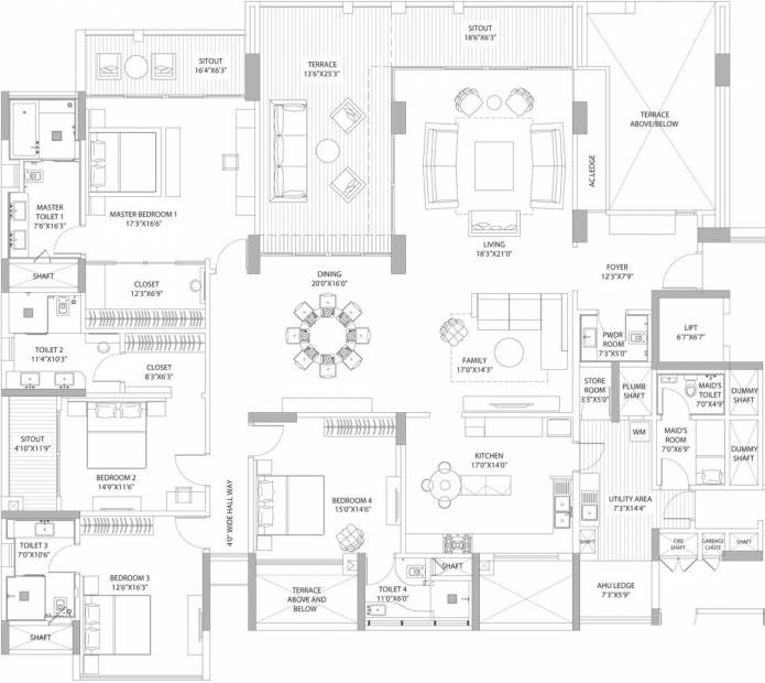 ABIL Clover Verde (4BHK+5T (4,860 sq ft) + Servant Room 4860 sq ft)
