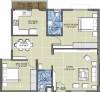 Columbia Gr Residency (2BHK+2T (1,016 sq ft) 1016 sq ft)