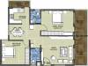 Columbia Gr Residency (2BHK+2T (1,174 sq ft) 1174 sq ft)