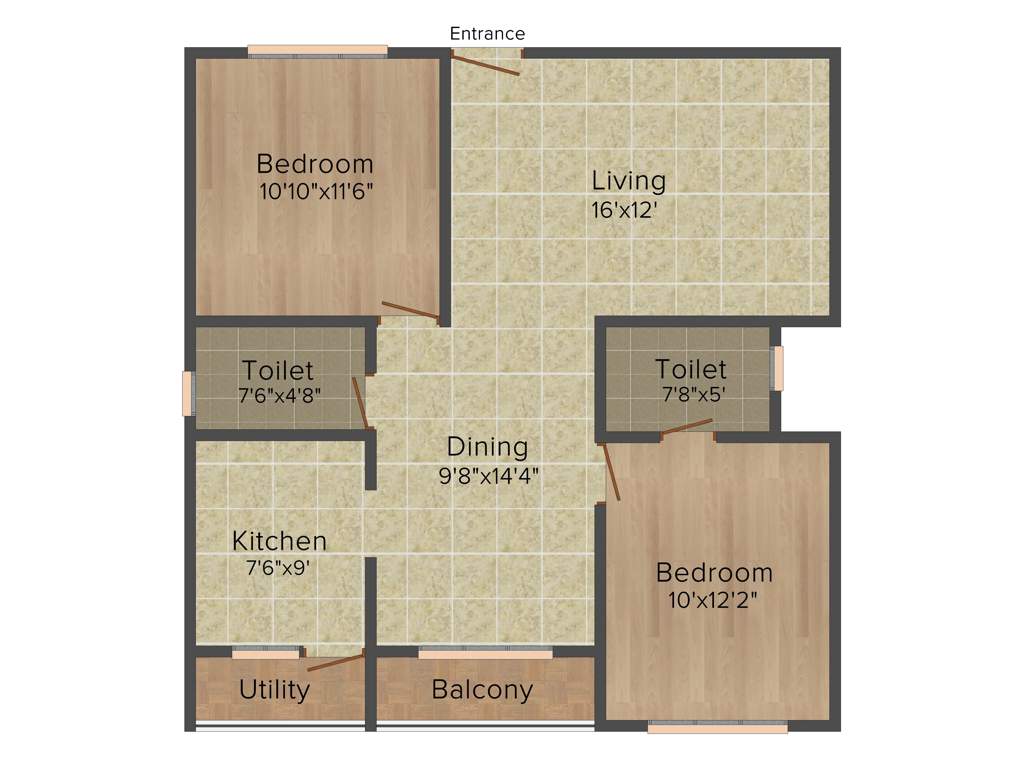 Regal Rich Blossoms (2BHK+2T (1,004 sq ft) 1004 sq ft)