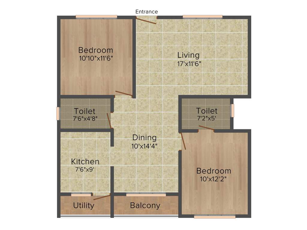 Regal Rich Blossoms (2BHK+2T (1,012 sq ft) 1012 sq ft)