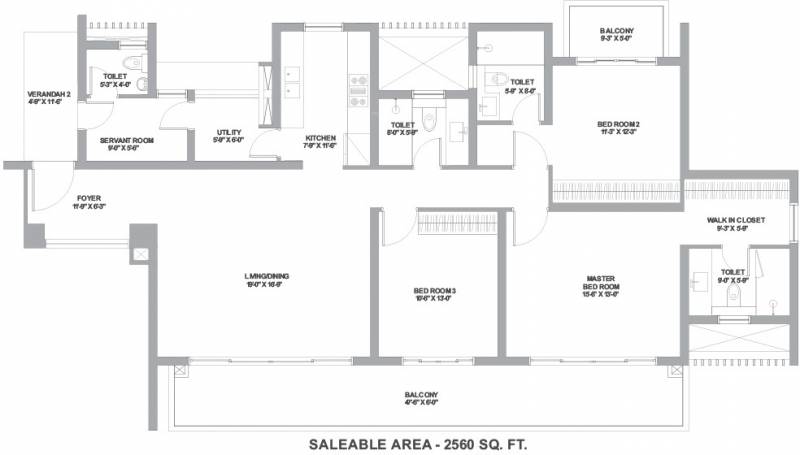 TATA TATA Housing Gurgaon Gateway (3BHK+3T (2,560 sq ft)   Servant Room 2560 sq ft)