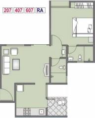 Choice Goodwill Valencia (1BHK+2T (660 sq ft) 660 sq ft)