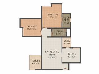 Choice Goodwill Valencia (2BHK+2T (1,020 sq ft) 1020 sq ft)