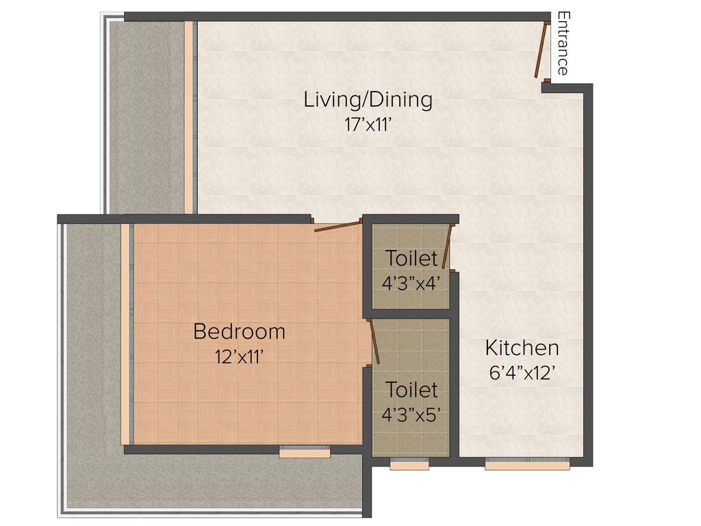 Varasiddhi Vivaan (1BHK+2T (592 sq ft) 592 sq ft)