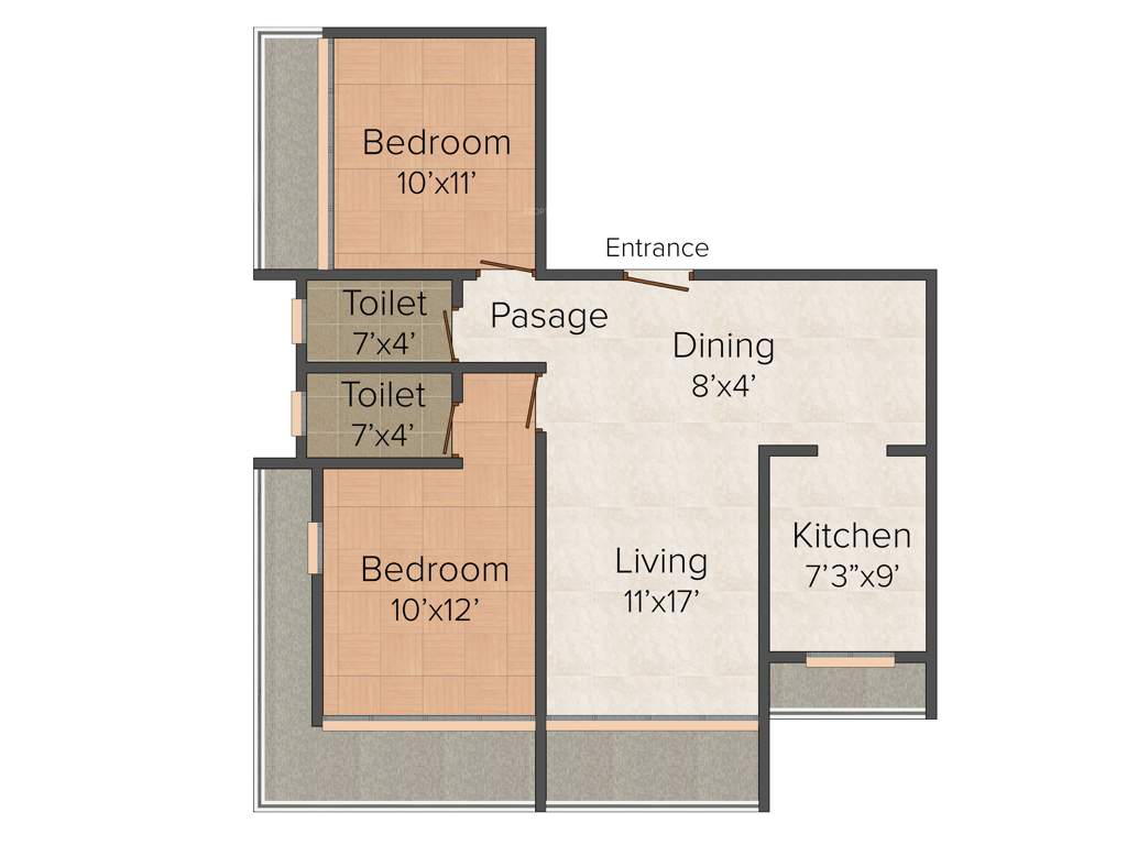Varasiddhi Vivaan (2BHK+2T (790 sq ft) 790 sq ft)