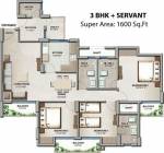 Oneiric Epic Residency (3BHK+3T (1,600 sq ft) + Servant Room 1600 sq ft)