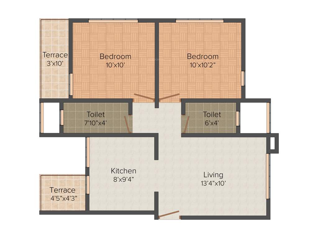 Apratim Imperia (2BHK+2T (488 sq ft) 488 sq ft)