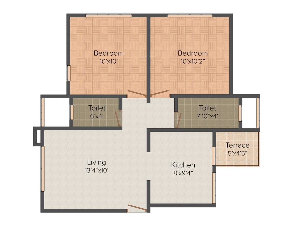 Apratim Imperia (2BHK+2T (486 sq ft) 486 sq ft)