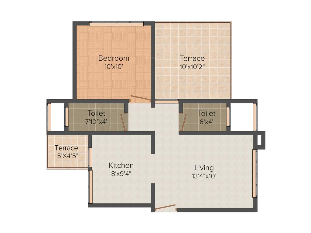 Apratim Imperia (1BHK+2T (388 sq ft) 388 sq ft)