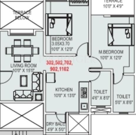 Goel Ganga Osian Meadows (2BHK+2T (949 sq ft) 949 sq ft) Goel Ganga Osian Meadows (2BHK+2T (949 sq ft) 949 sq ft)