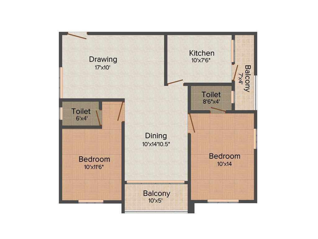 Sahiti Siri Signature (2BHK+2T (1,140 sq ft) 1140 sq ft)