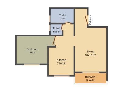 Sai Vrundavan (1BHK+1T (501 sq ft) 501 sq ft) Sai Vrundavan (1BHK+1T (501 sq ft) 501 sq ft)