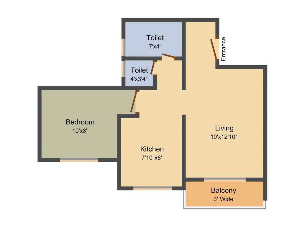  Sai Vrundavan (1BHK+1T (501 sq ft) 501 sq ft)