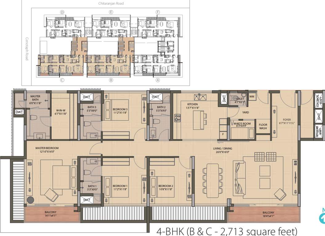 Olympia Good Wood Residence (4BHK+4T (2,713 sq ft) + Servant Room 2713 sq ft)