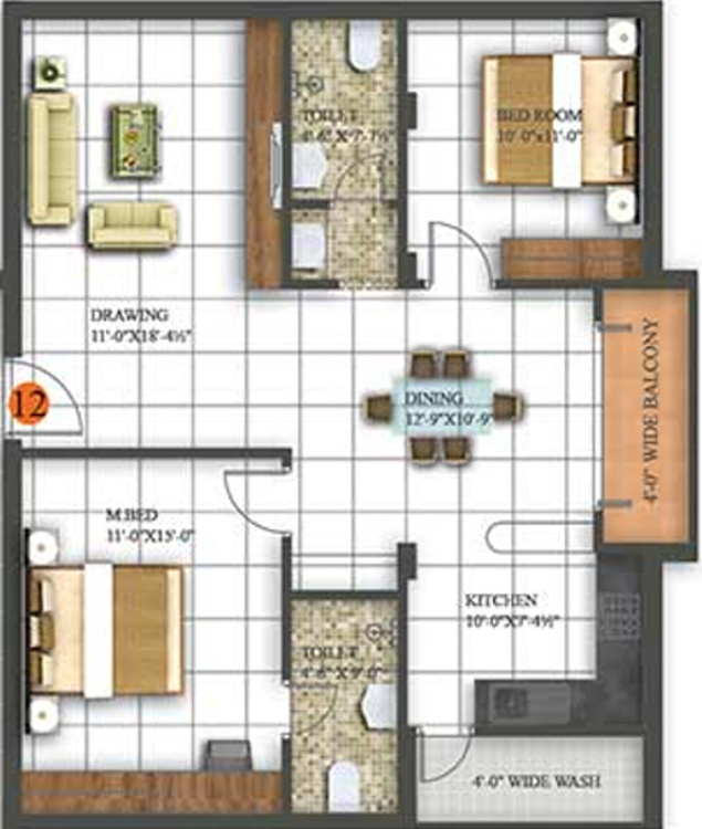 Sai Anandamai (2BHK+2T (1,236 sq ft) 1236 sq ft) Sai Anandamai (2BHK+2T (1,236 sq ft) 1236 sq ft)