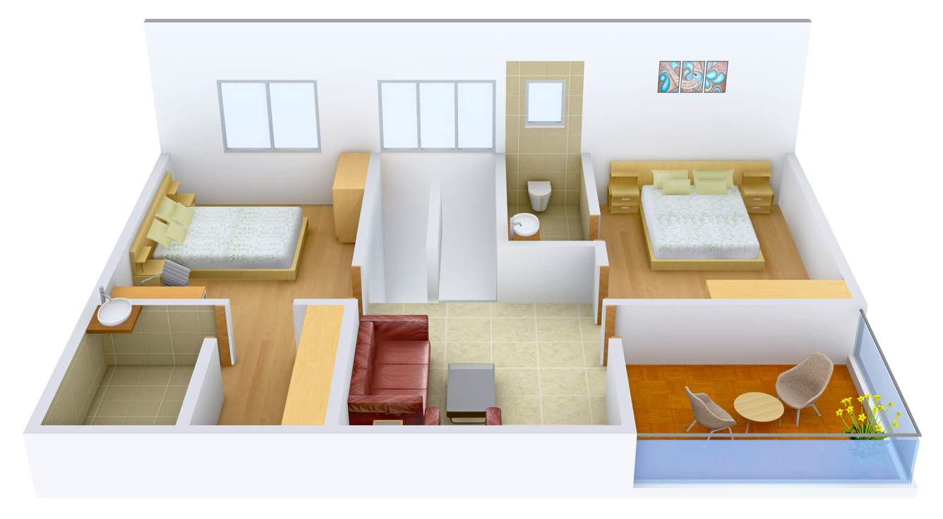 Emerald Estilla (3BHK+3T (1,850 sq ft) 1850 sq ft)