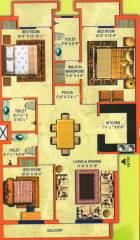 JTPL Flora Designer Floors (3BHK+3T (1,177 sq ft) + Pooja Room 1177 sq ft) JTPL Flora Designer Floors (3BHK+3T (1,177 sq ft) + Pooja Room 1177 sq ft)