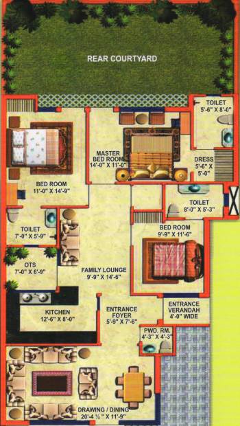 JTPL Flora Designer Floors (3BHK+4T (1,579 sq ft) + Pooja Room 1579 sq ft)